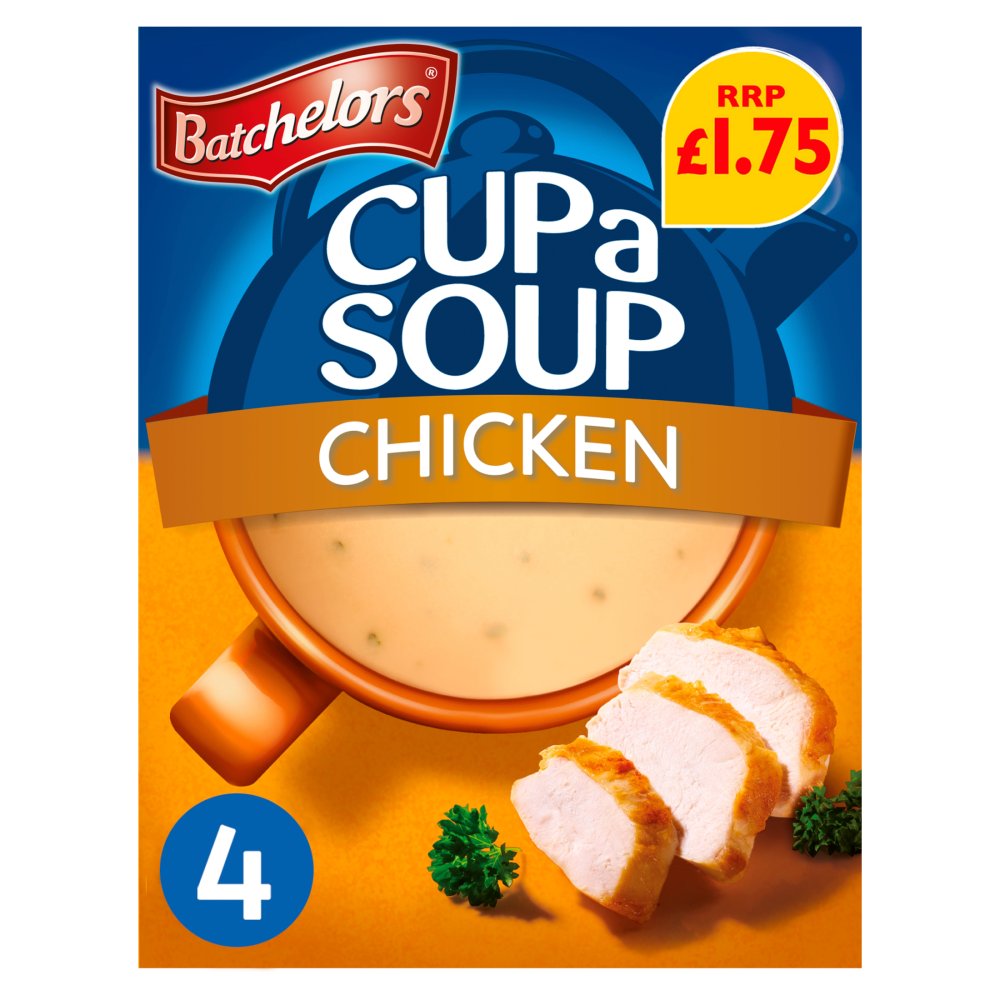 Batchelors Cup a Soup, Cream of Mushroom with Croutons x4 99g