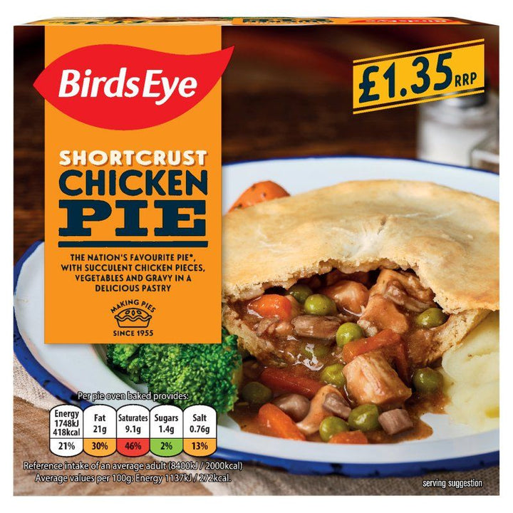 Birds Eye Chicken & Veg Pie 155g  Price Marked £1.35