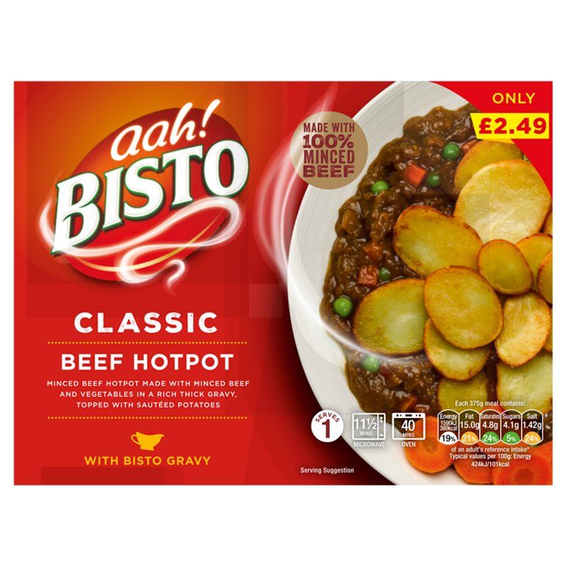Bisto Mince Beef Hotpot 375g Price Marked £2.49pm