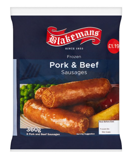 Blakemans Pork & Beef Sausages 360g