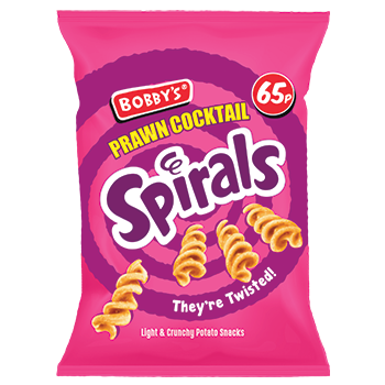 Bobbys Spirals Prawn Cocktail 28g 65p
