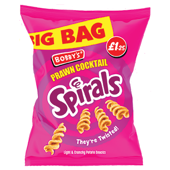 Bobbys Spirals Prawn Cocktail 63g £1.25