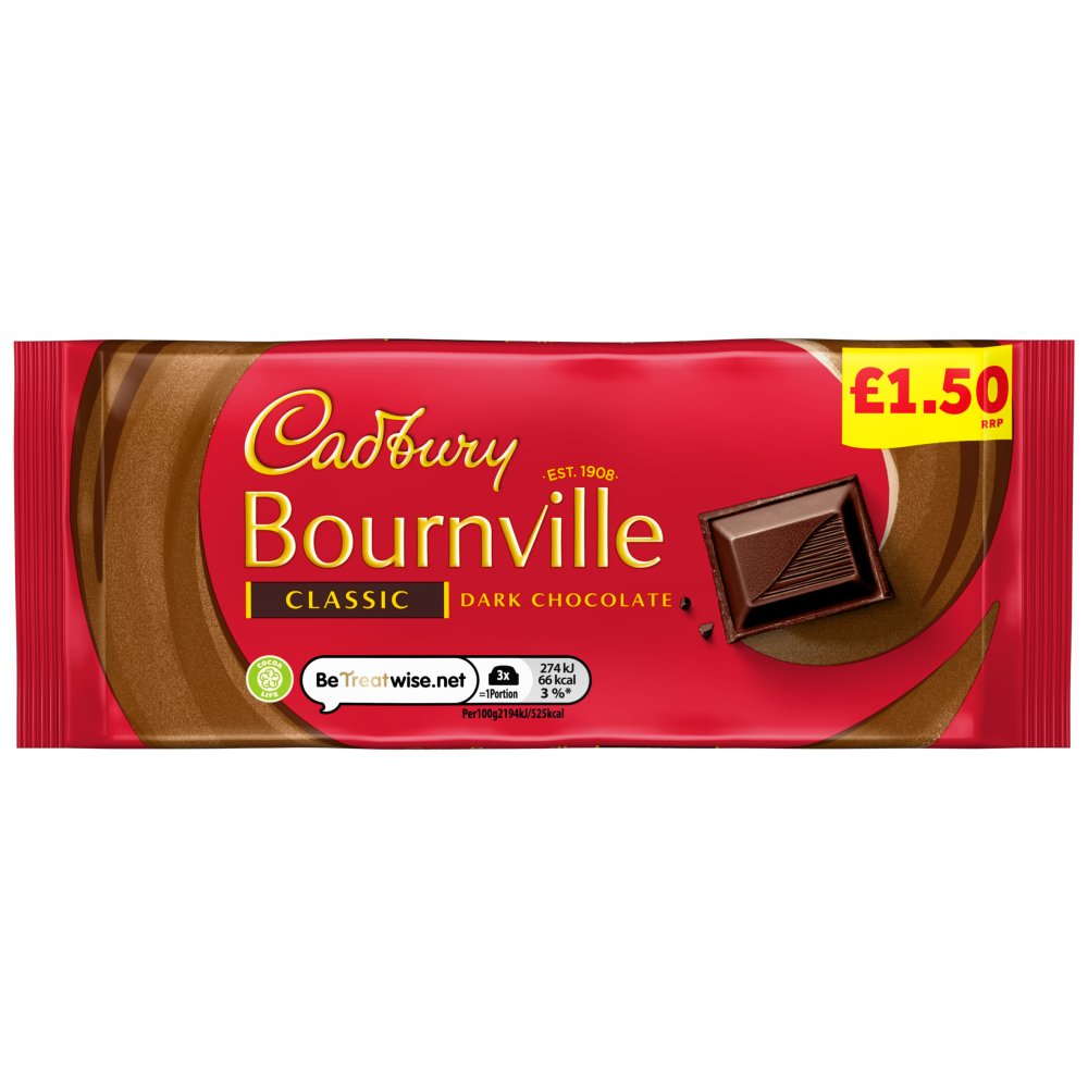 Cadbury Bournville Classic Dark Chocolate Bar £1.50 PMP