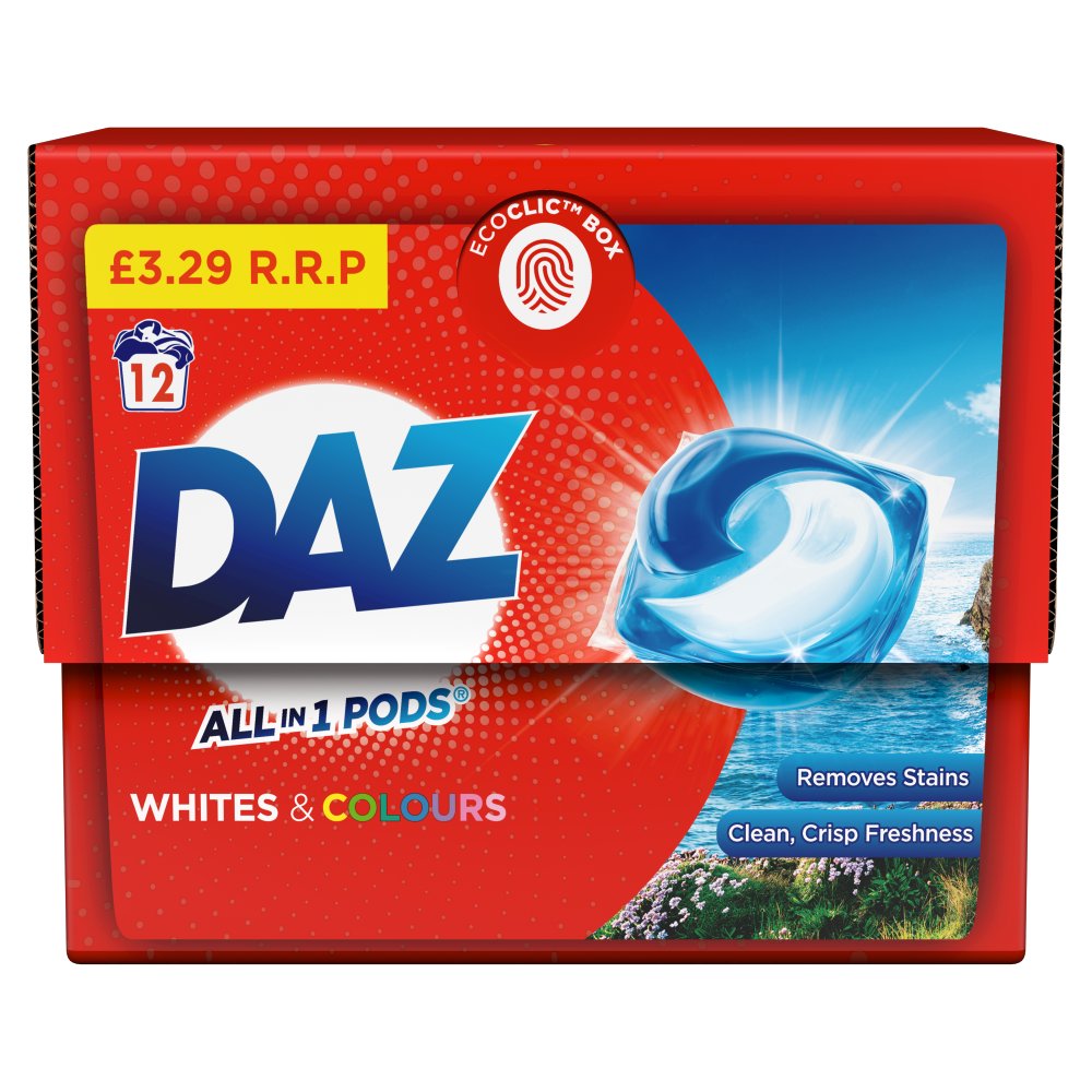 DAZ ALL in 1 PODS® Washing Capsules 12 Washes £3.29PM