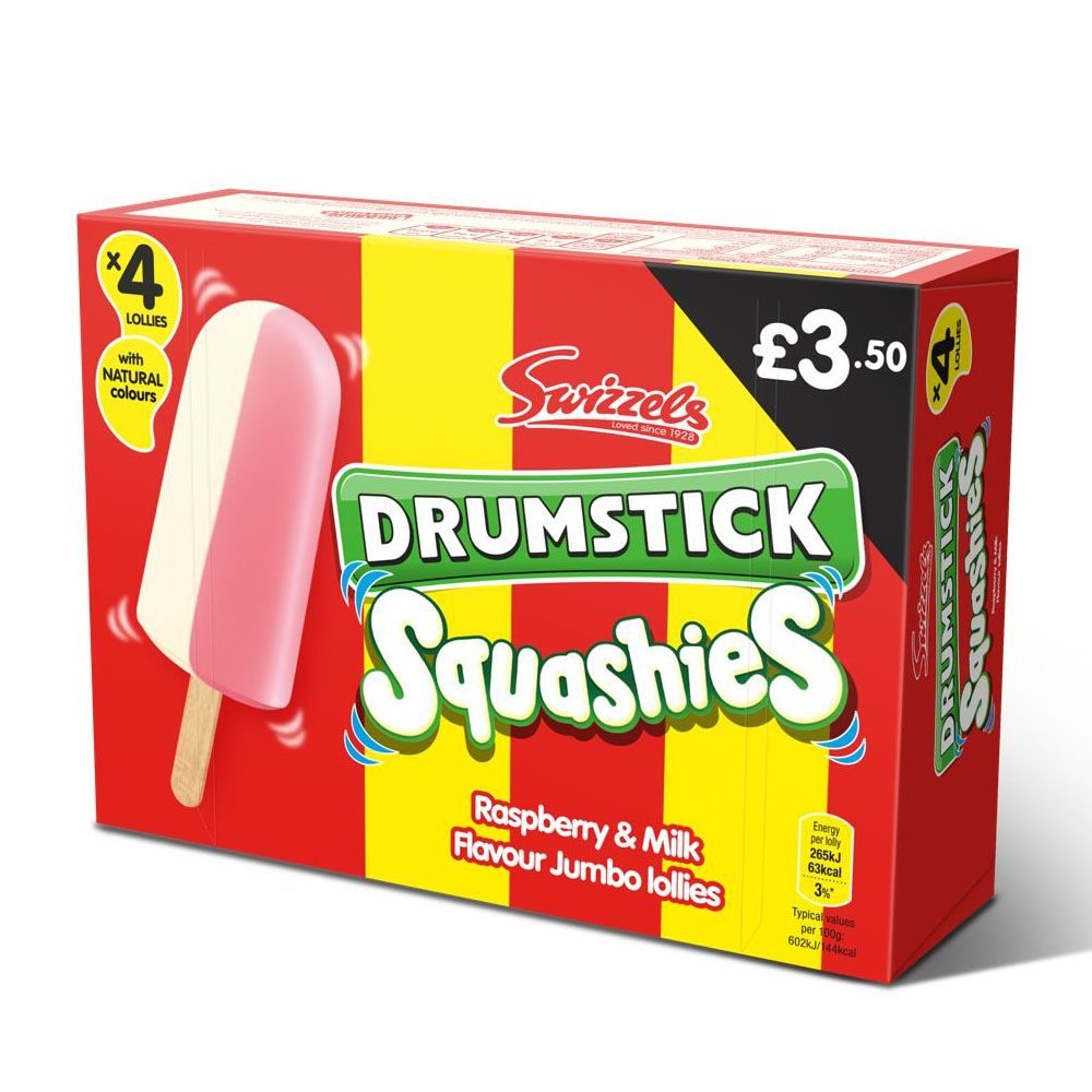 Drumstick Squashies Original 4 Lollies (12 Pack) Price Marked