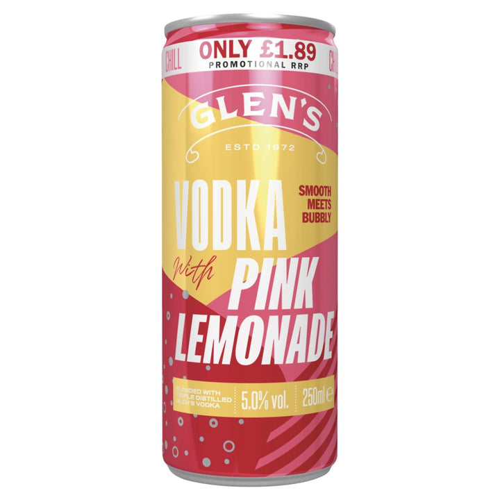 Glen's Vodka Flavour Drink with Added Vodka - Pink Lemonade