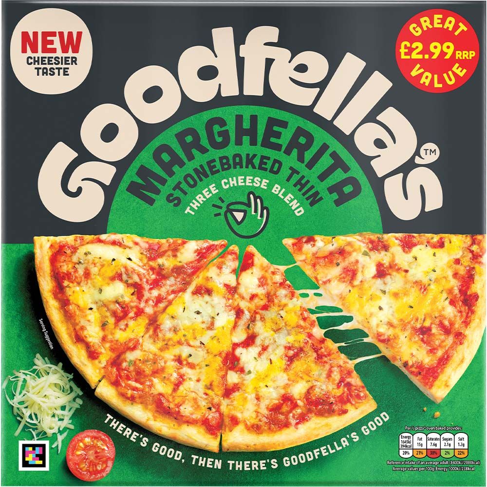 Goodfella's Thin Crust Margherita Pizza 344g Price Marked £2.99