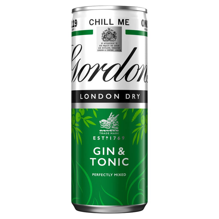 Gordon's Premium Gin & Tonic 250ml 5% vol £2.19 PMP - Gin & Tonic Original