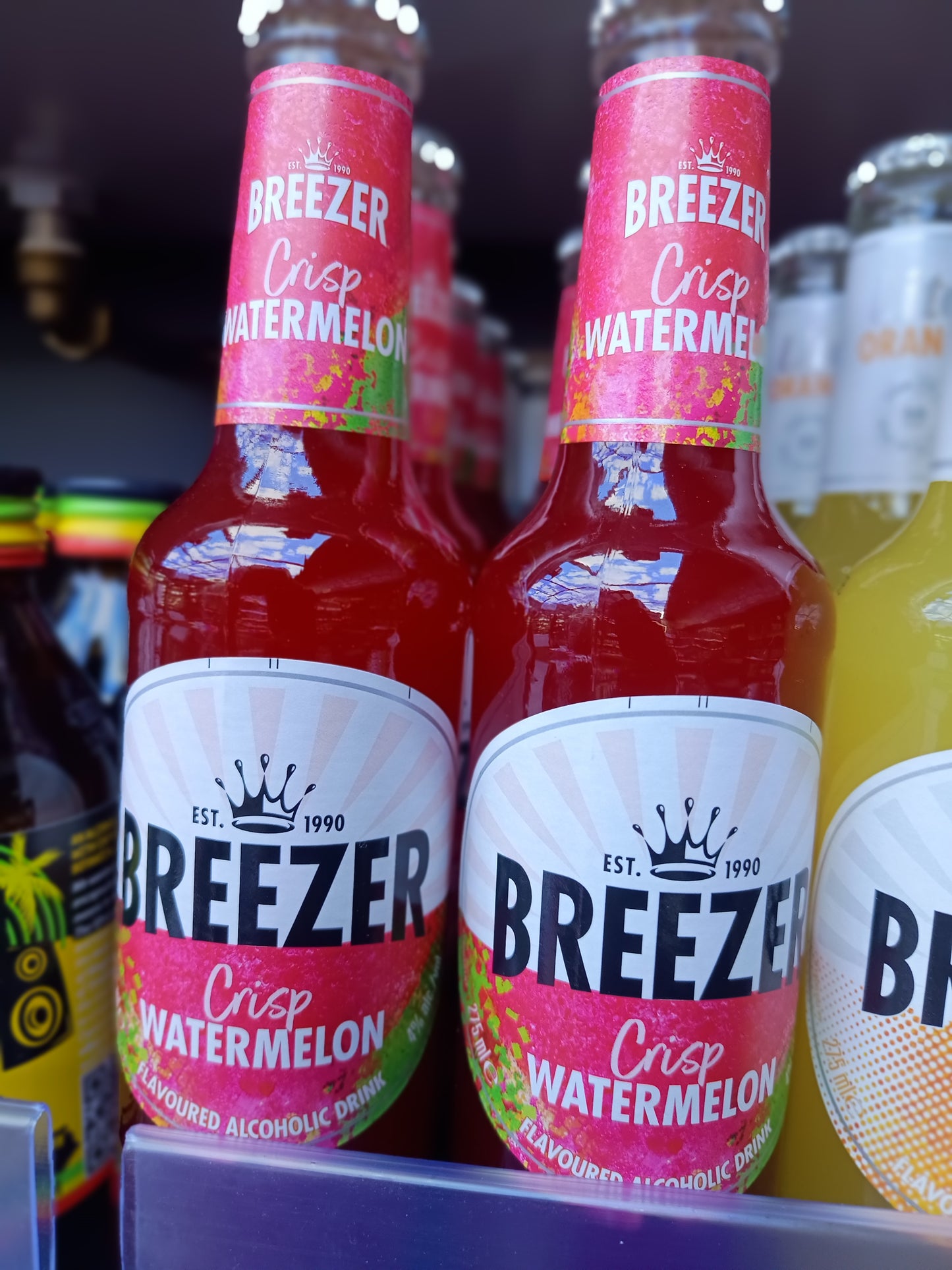 BACARDI BREEZER MIXERS 275ML BOTTLES(ALCOHOLIC MIXERS,AMERICAN MIXERS)