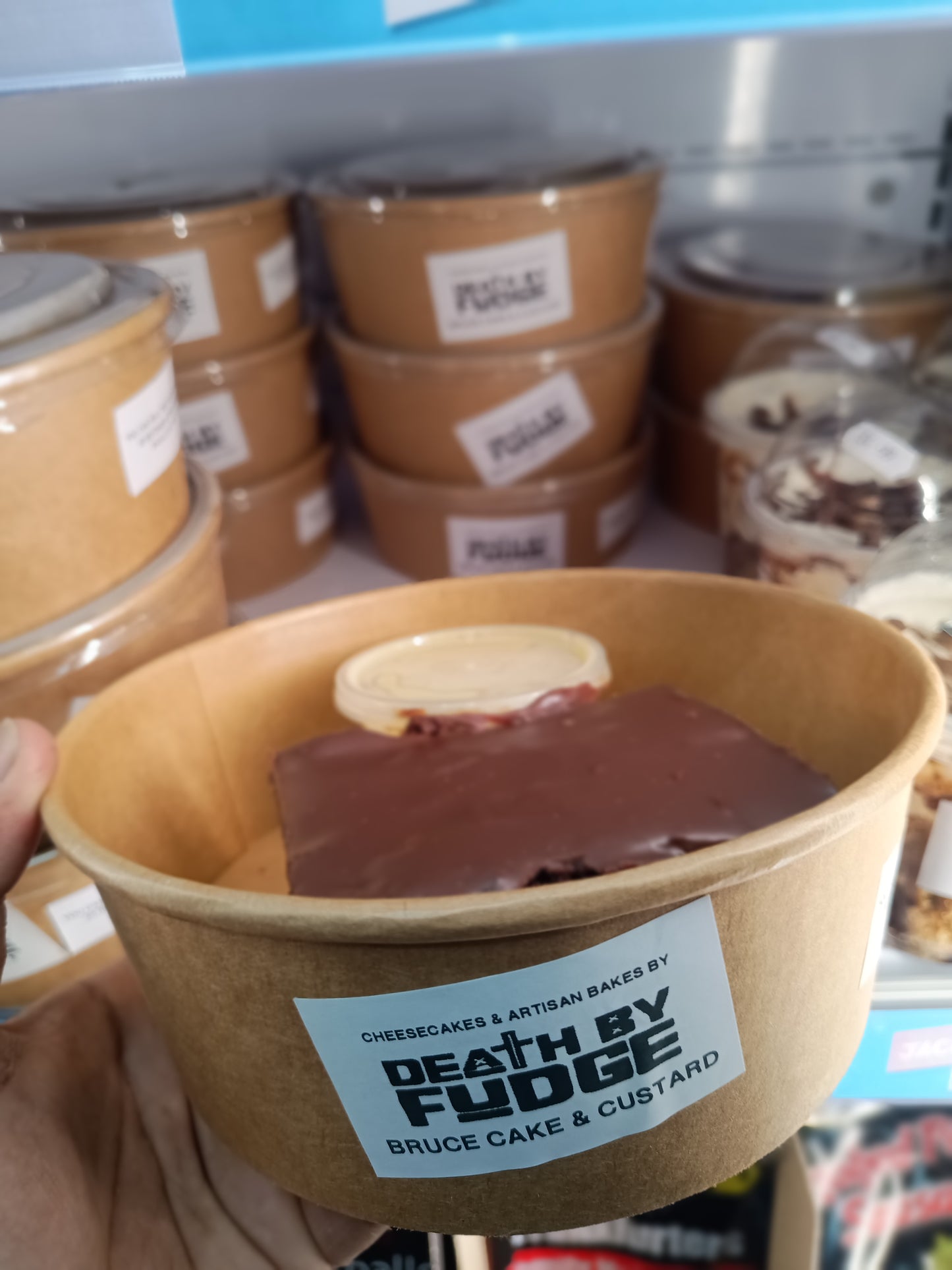 Death by fudge Cakes With Custard in Bowl weekenddesserts desserts cakeswithcustard dessert deathbyfudge
