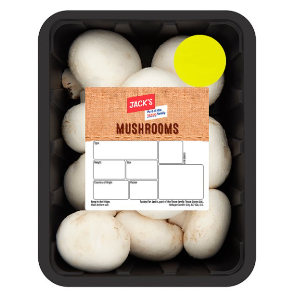 Jack's Closed Cup Mushrooms 250g £1.29