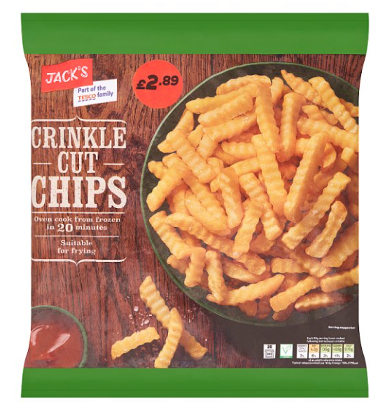 Jack's Crinkle Cut Chips 1.5kg £2.89PM