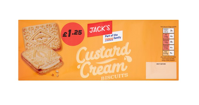 Jack's Custard Cream Biscuits 400g £1.25