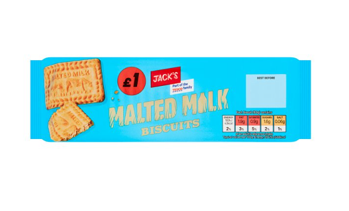 Jack's Malted Milk Biscuits 200g £1