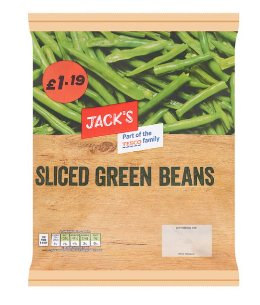 Jack's Sliced Green Beans 500g £1.19PM