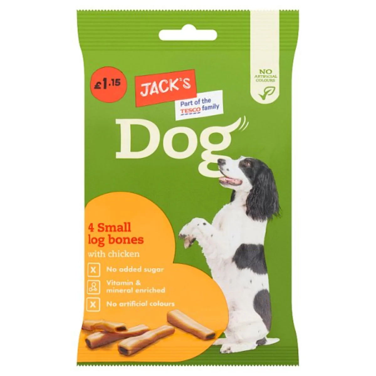 Jacks Dog4SmallLogBones 180g