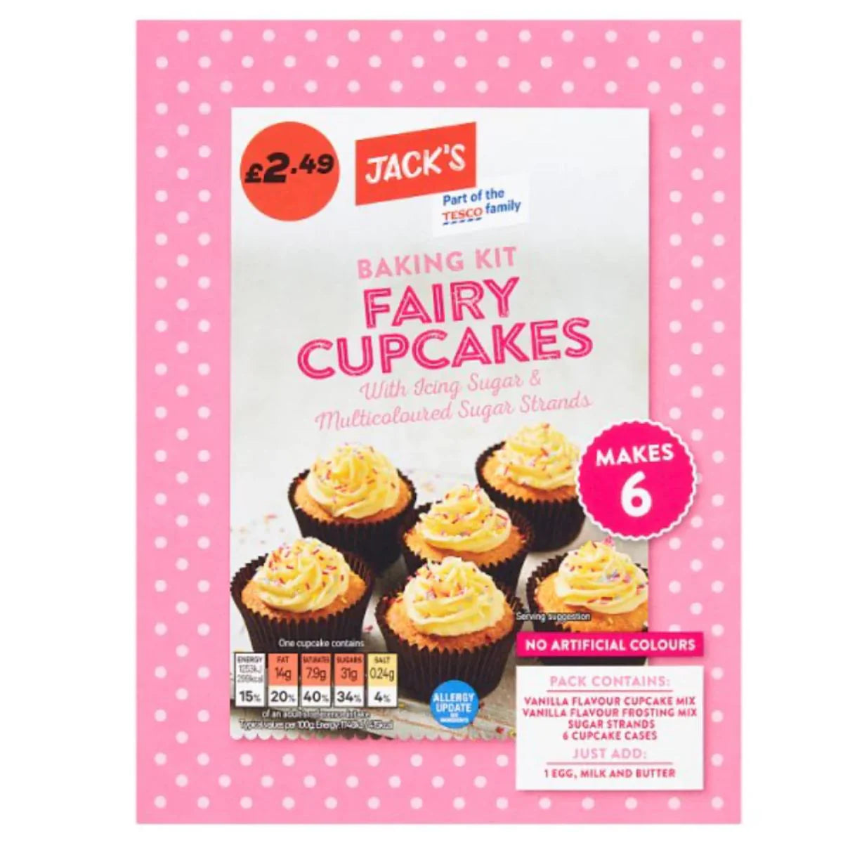 Jacks - Fairy Cupcake Mix - 290g