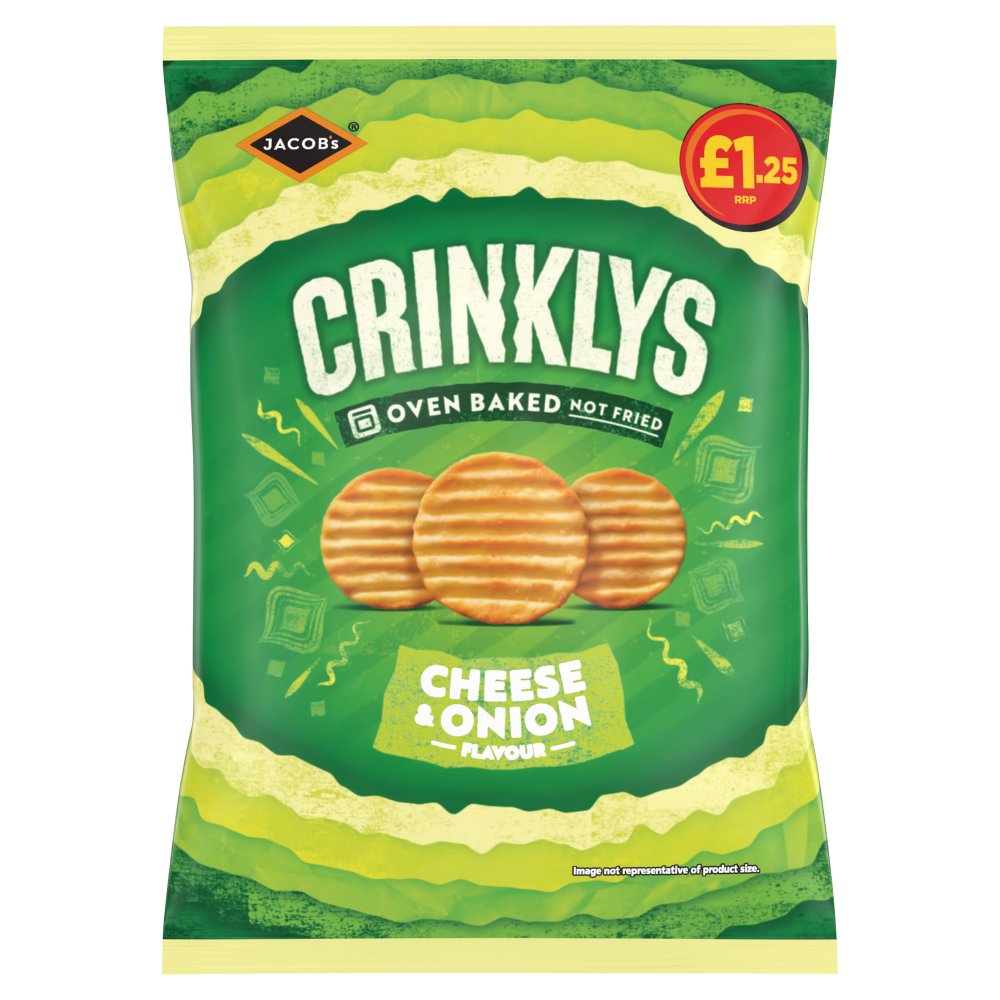 Jacob's Crinklys Cheese & Onion Flavour 90g