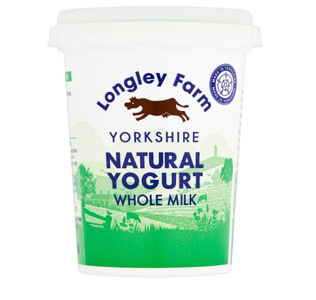 Longley Farm Yorkshire Natural Yogurt Whole Milk 450g £1.69