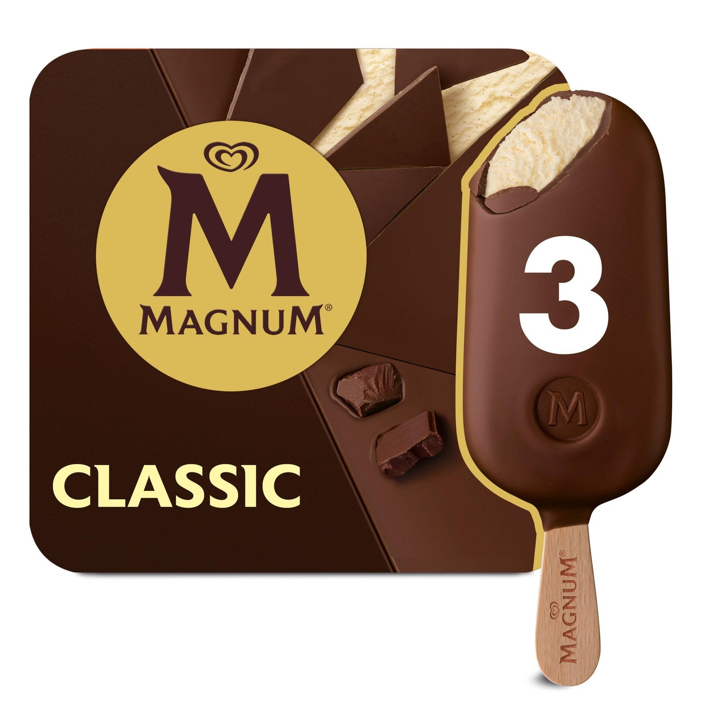 Magnum Ice Cream Sticks Classic 3x 100 ml icecream Multipack