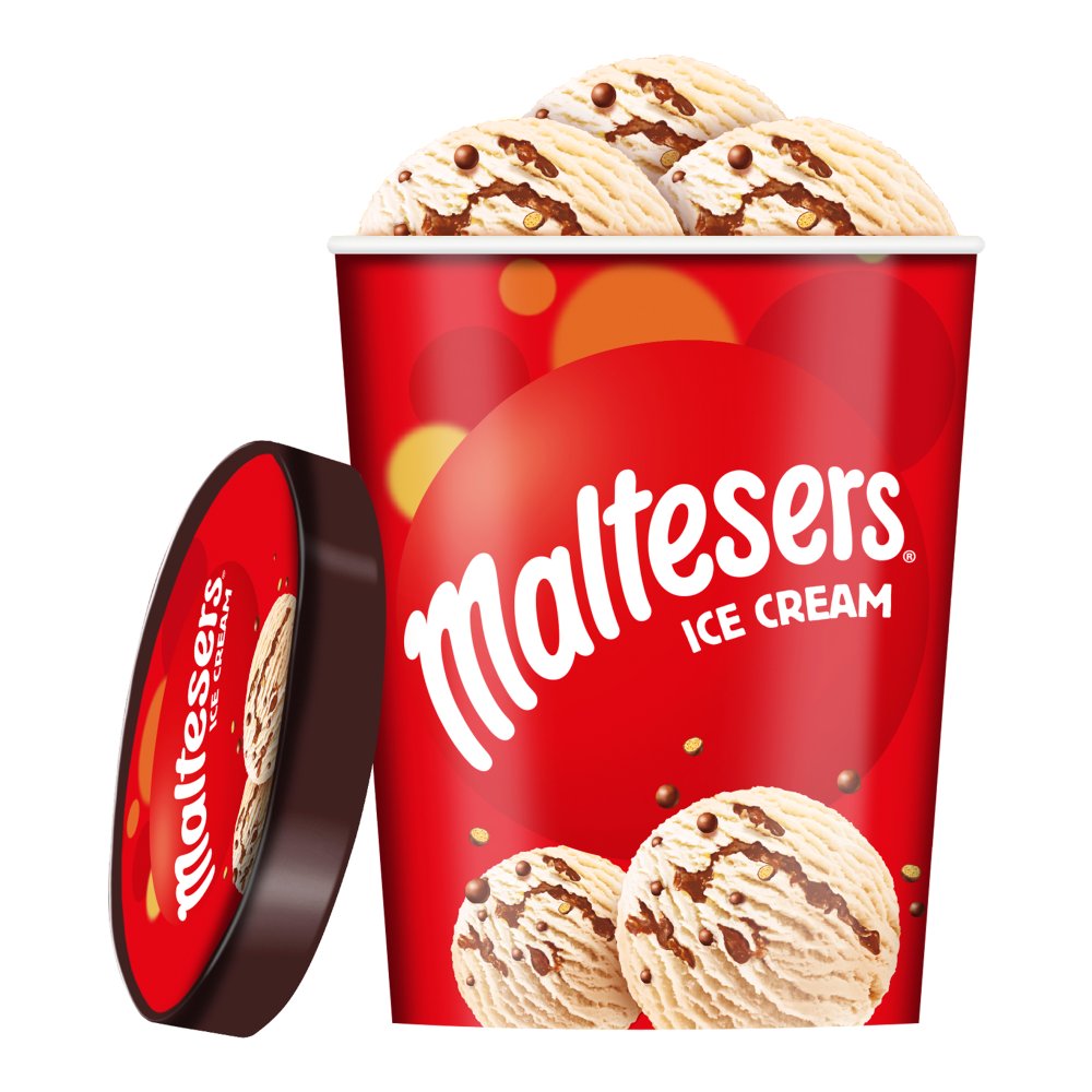 Maltesers Chocolate Ice Cream Tub 500ml icecream