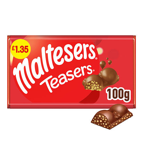Maltesers Teasers Milk Chocolate & Honeycomb Block Bar 100g