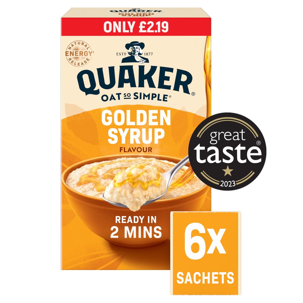 Quaker Oat So Simple Golden Syrup Porridge Sachets RRP £2.19
