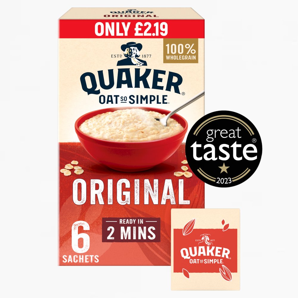 Quaker Oat So Simple Original Porridge Sachets £2.19