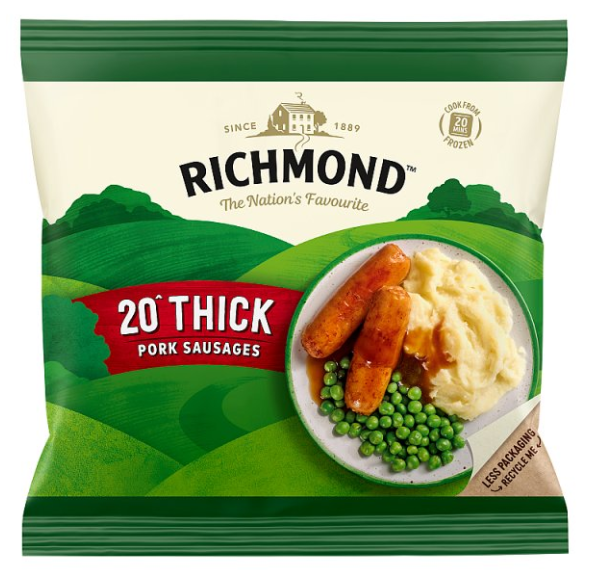 Richmond 20 Thick Pork Sausages 860g