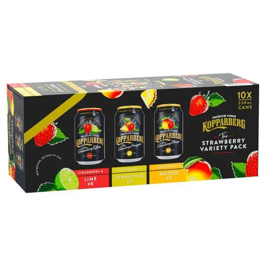Kopparberg Premium Cider multipack 10cansciderpack KOPPABERG10PACK - Strawberry Variety Pack