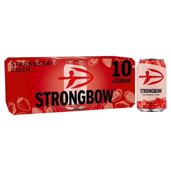 Strongbow Strawberry cider 10 Pack Can 4.0% 330ml