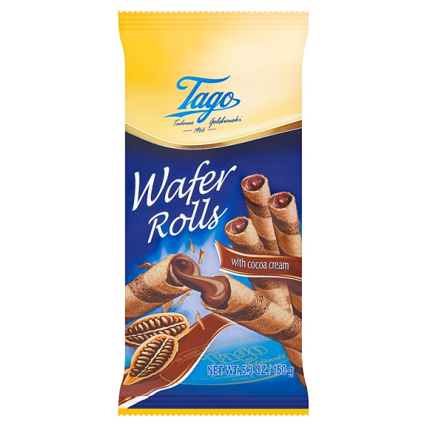 Tago Cocoa Cream Wafer Rolls 150g £1.29