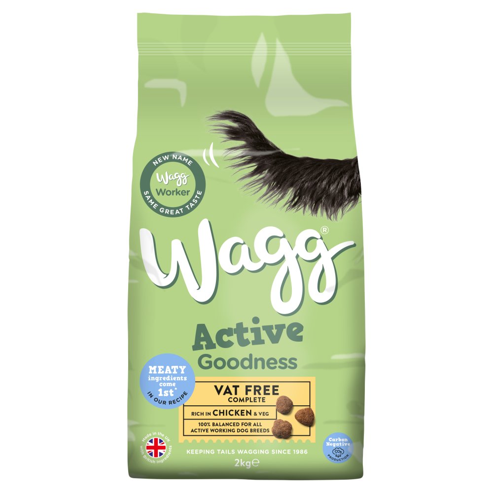 Wagg Active Goodness Vat Free Complete Rich in Beef & Veg 2kg