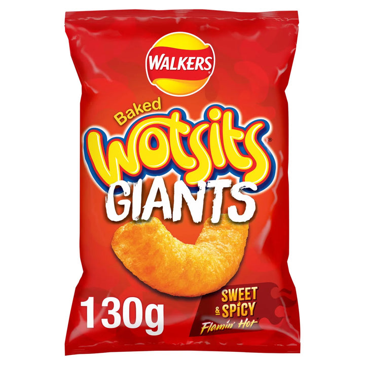 Walkers Wotsits Giants Sharing Snacks Crisps 130G - Sweet & Spicy