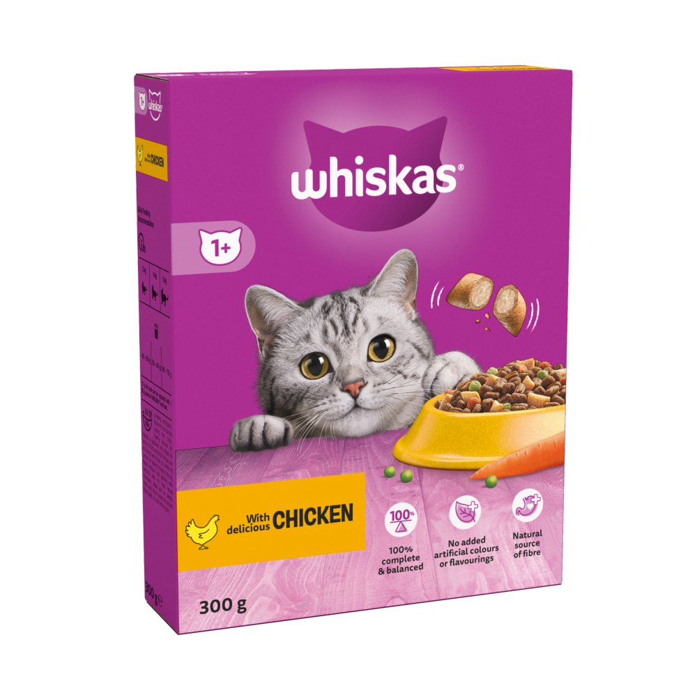 Whiskas 1+ Adult Dry Cat Food 300g