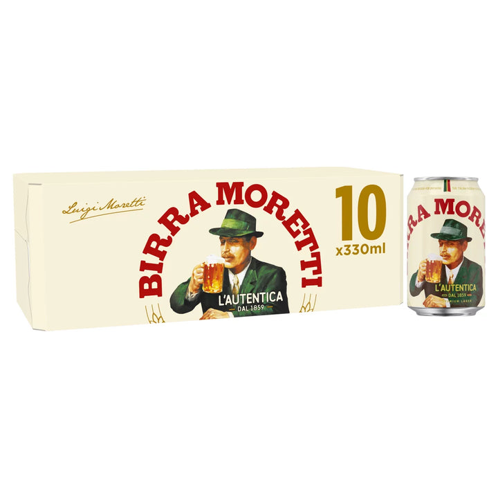 Birra Moretti Genuine Italian Premium Lager - 10 Pack