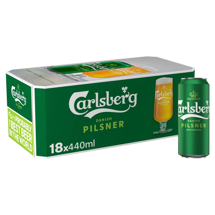 Carlsberg Danish Pilsner Lager Beer 18 Pack - 18 Pack