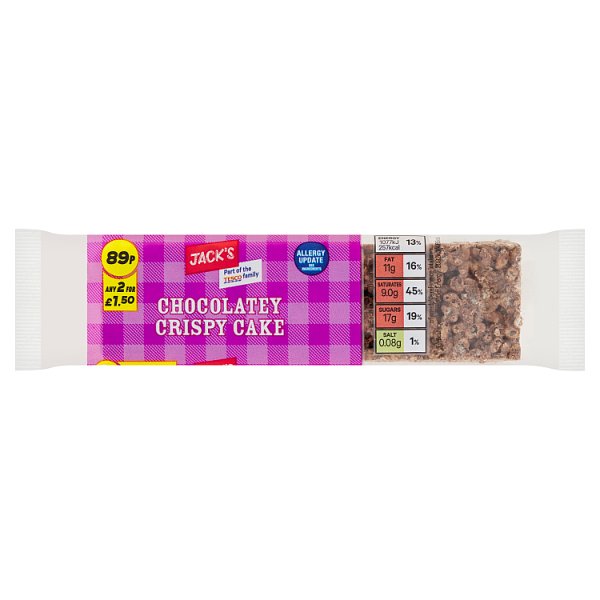 Jack's Chocolatey Crispy Cake 53g 89p