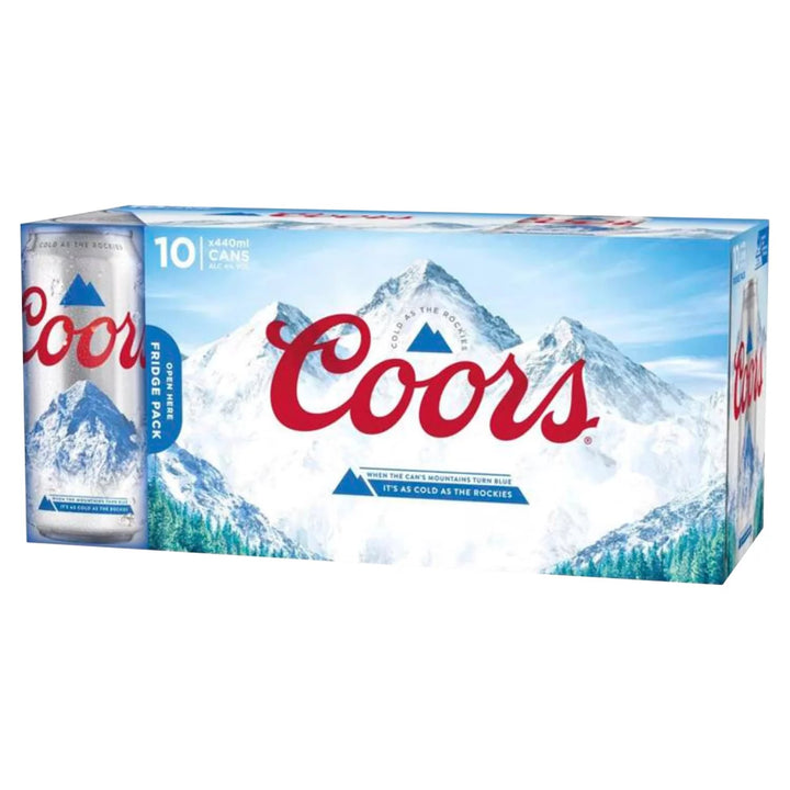 Coors Lager Beer 10 cans - 10 Pack