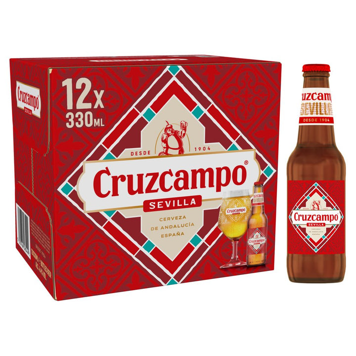 Cruzcampo Sevilla Lager Beer 12 BOTTLES - 12 Pack