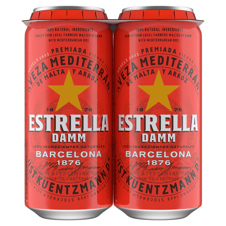 Estrella Damm Spanish Lager Beer - 440ml Cans