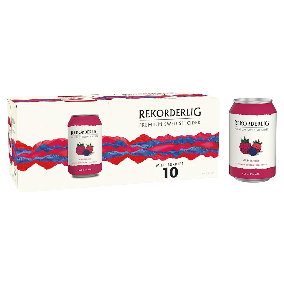 Rekorderlig Wild Berries Premium Swedish Cider Can 10 x 330ml