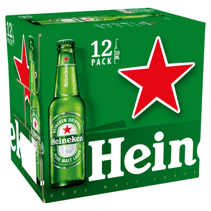 Heineken Premium Lager Beer 12 Bottles - 12 Pack