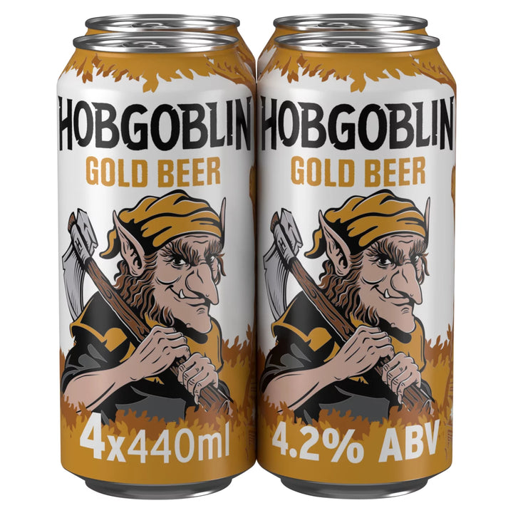 Hobgoblin Ale Beer 4 x 440ml Cans - Gold