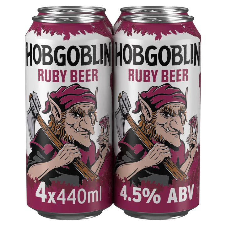 Hobgoblin Ale Beer 4 x 440ml Cans - Ruby