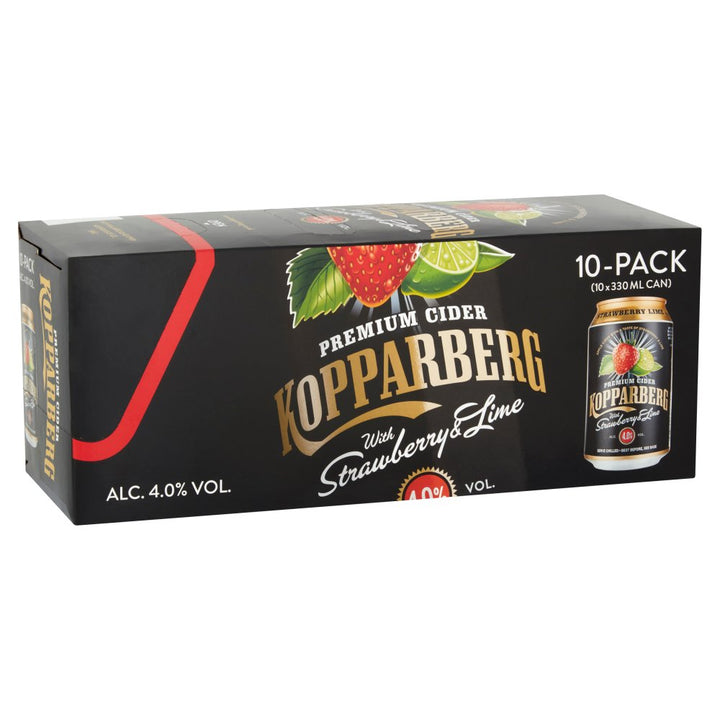 Kopparberg Premium Cider multipack 10cansciderpack KOPPABERG10PACK - Strawberry & Lime
