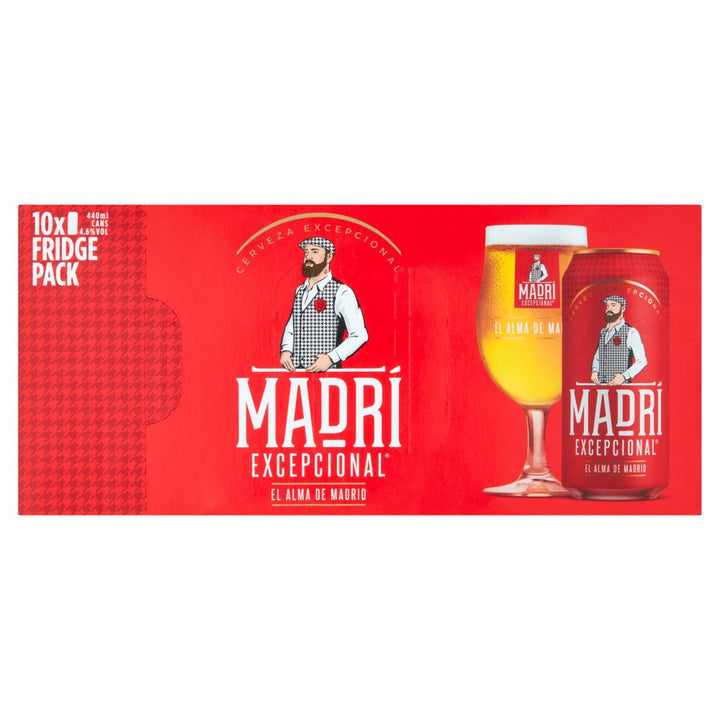 Madri Excepcional Premium Lager Beer 10cans madribeers 10 pack beers - 10 Pack