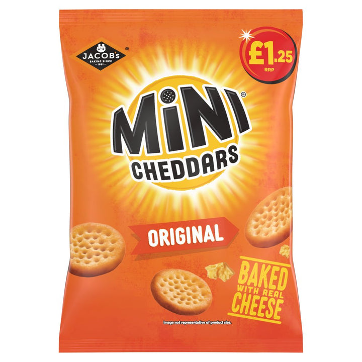 Jacob's Mini Cheddars Snacks 90g PMP £1.25 - Original