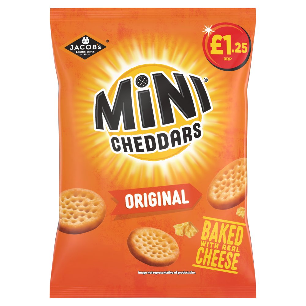 Jacob's Mini Cheddars Snacks 90g PMP £1.25