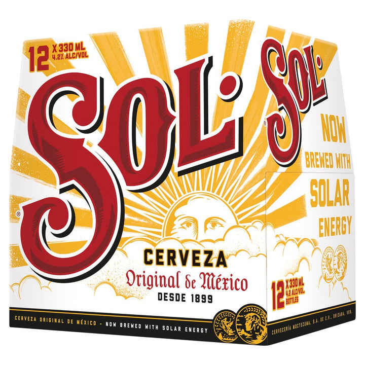 Sol Original Lager Beer Bottle 12x330ml SOLLAGER